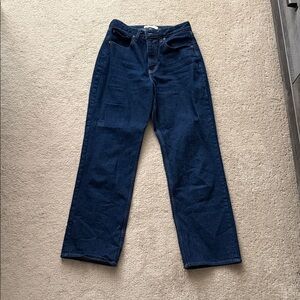 Abercrombie & Fitch Women's High Rise Jeans - Dark Blue